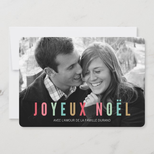 Cartes de noël photo | Joyeux Noel Feiertagskarte (Vorderseite)