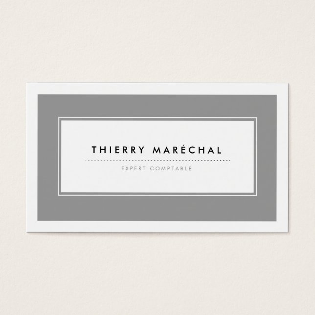 Cartes de Visite Modernes Gris (Vorderseite)