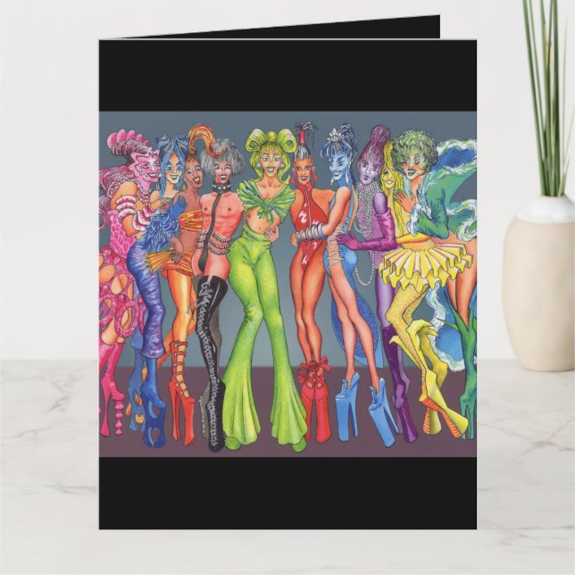Cartes de vœux Drag Queen Supermodels Karte (Vorderseite)