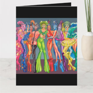 Cartes de vœux Drag Queen Supermodels Karte