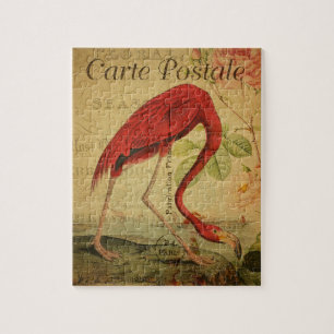 Cartes Postale Flamingo Puzzle