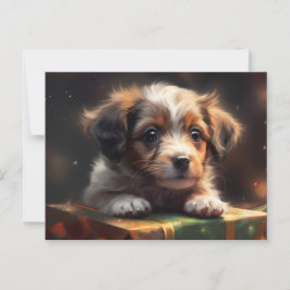 Cartes Postales Puppy Noël Postkarte