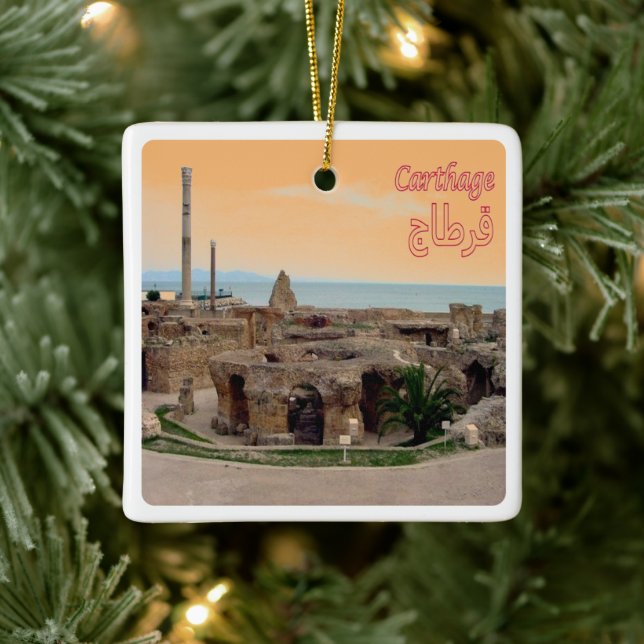 CARTHAGE, Tunesien, Afrika, Keramikornament (Baum)