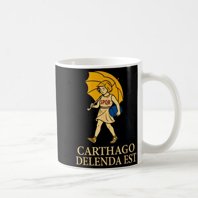 Carthago Delenda Est Funny Roman History Attire (s Kaffeetasse (Rechts)