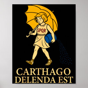 Carthago Delenda Est Lustige römische Geschichte K Poster