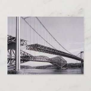 Cartier Bridge im Bau, Quebec City, Qu Postkarte