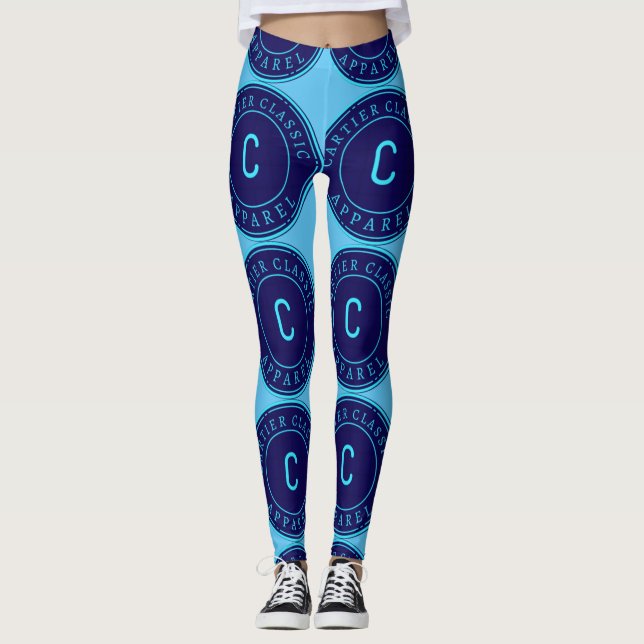 Cartier Classic Logo blau Leggings (Vorderseite)