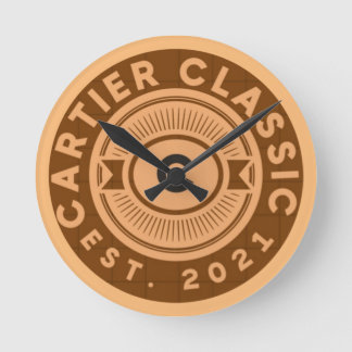 Cartier Classic Signatur TAan Runde Wanduhr