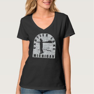 Cartier Lake Ice Fischen Michigan T-Shirt