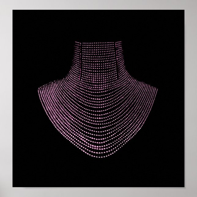 Cartierr Pink Necklace ~ Poster 11x11,34 (Vorne)