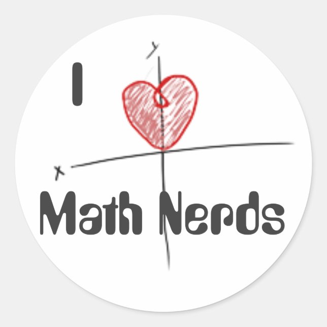 Cartioid Mathematik Nerd Liebe Runder Aufkleber (Vorderseite)