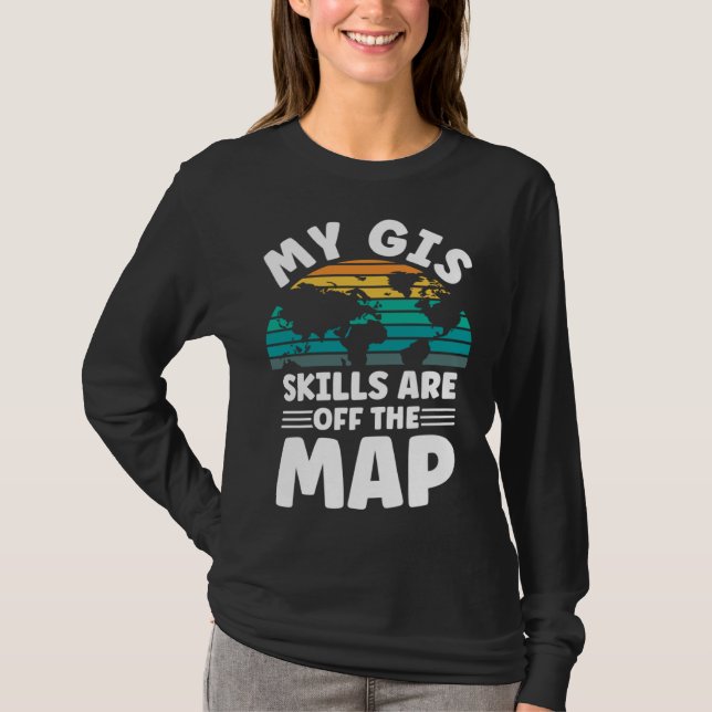Cartography Topography Mapping Geographer T-Shirt (Vorderseite)