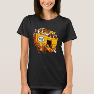 Carton Noahs Katze Bist Du Sicher Tee