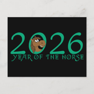 Cartoon 2026 Chinesisches Neujahrsfest Postkarte