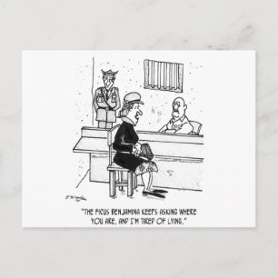 Cartoon 9493 im Gefängnis Postkarte