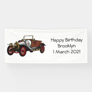 Cartoon-Abbildung 1920 des klassischen Autos Banner