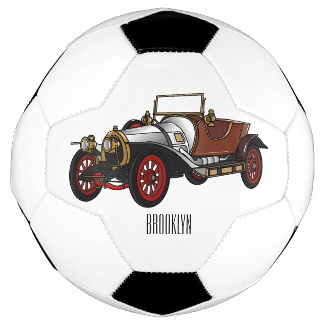 Cartoon-Abbildung 1920 des klassischen Autos Fußball (Vorderseite)