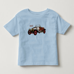 Cartoon-Abbildung 1920 des klassischen Autos Kleinkind T-shirt
