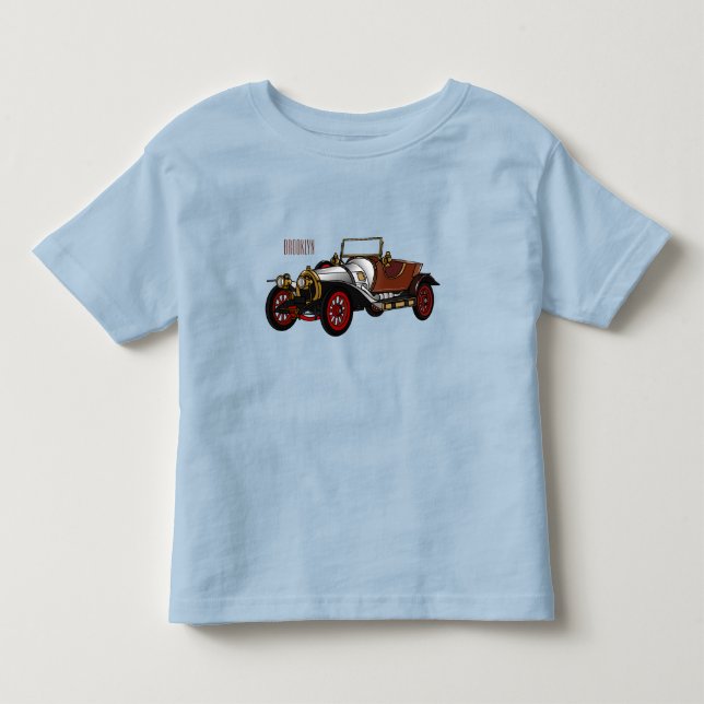 Cartoon-Abbildung 1920 des klassischen Autos Kleinkind T-shirt (Vorderseite)