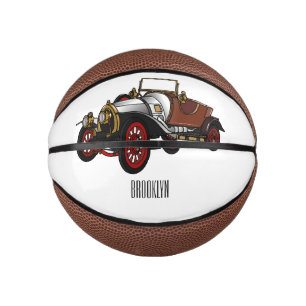 Cartoon-Abbildung 1920 des klassischen Autos Mini Basketball