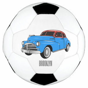 Cartoon-Abbildung 1948 des klassischen Autos Fußball