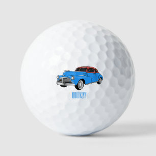 Cartoon-Abbildung 1948 des klassischen Autos Golfball