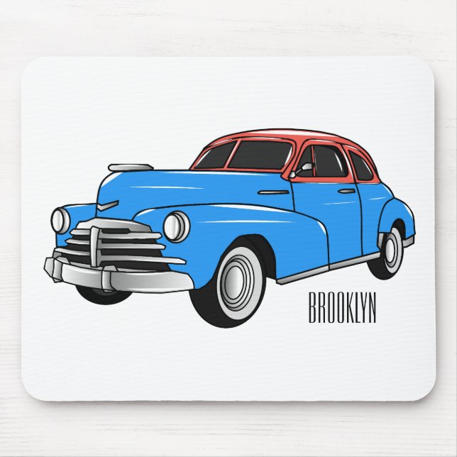 Cartoon-Abbildung 1948 des klassischen Autos Mousepad (Vorne)