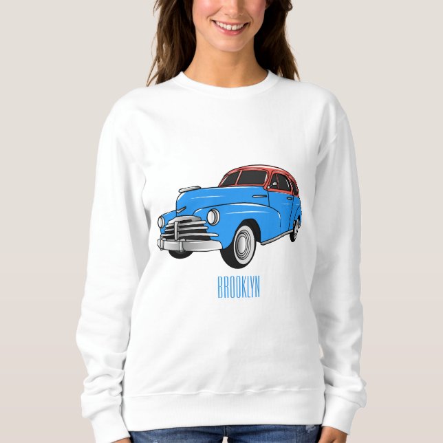 Cartoon-Abbildung 1948 des klassischen Autos Sweatshirt (Vorderseite)