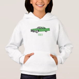 Cartoon-Abbildung 1959 des klassischen Autos Hoodie