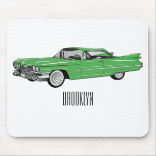 Cartoon-Abbildung 1959 des klassischen Autos Mousepad