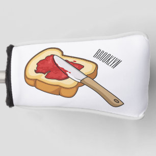 Cartoon-Abbildung Brot und Konfitüre Golf Headcover