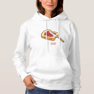 Cartoon-Abbildung Brot und Konfitüre Hoodie