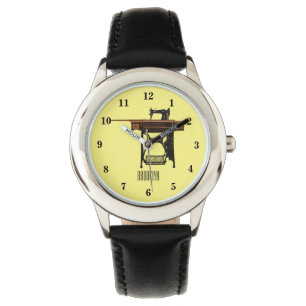 Cartoon-Abbildung der Nähmaschine Armbanduhr