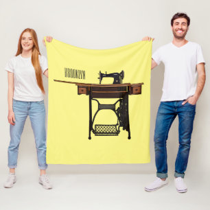 Cartoon-Abbildung der Nähmaschine Fleecedecke