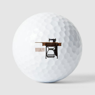 Cartoon-Abbildung der Nähmaschine Golfball