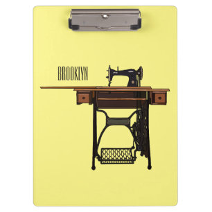 Cartoon-Abbildung der Nähmaschine Klemmbrett
