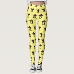 Cartoon-Abbildung der Nähmaschine Leggings