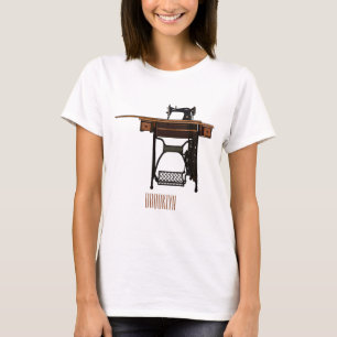 Cartoon-Abbildung der Nähmaschine T-Shirt