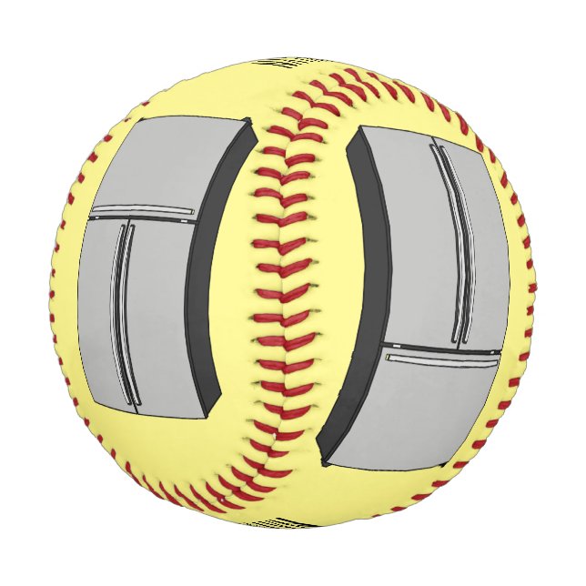 Cartoon-Abbildung des Kühlschranks Baseball (Schrägansicht)