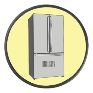 Cartoon-Abbildung des Kühlschranks Eishockey Puck