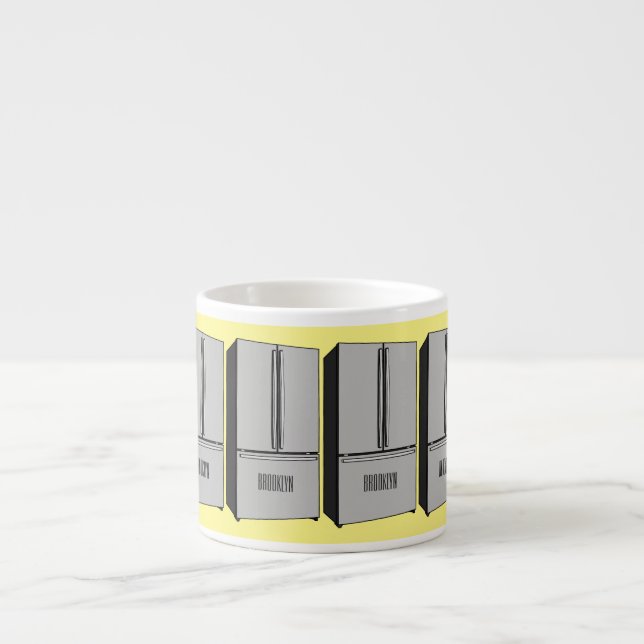 Cartoon-Abbildung des Kühlschranks Espressotasse (Vorderseite)