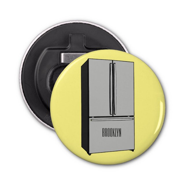 Cartoon-Abbildung des Kühlschranks Flaschenöffner (Vorderseite)