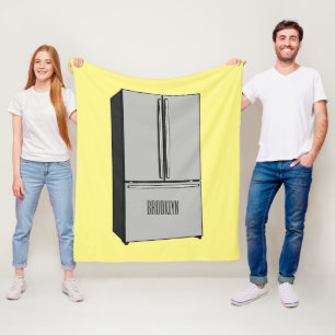 Cartoon-Abbildung des Kühlschranks Fleecedecke