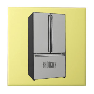 Cartoon-Abbildung des Kühlschranks Fliese