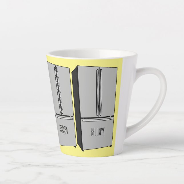 Cartoon-Abbildung des Kühlschranks Milchtasse (Rechts)