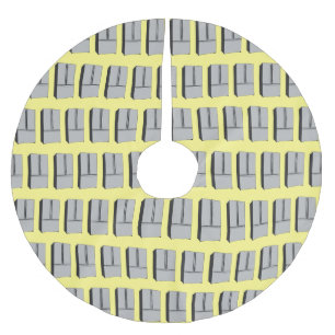 Cartoon-Abbildung des Kühlschranks Polyester Weihnachtsbaumdecke