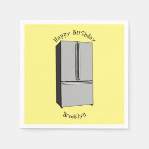 Cartoon-Abbildung des Kühlschranks Serviette