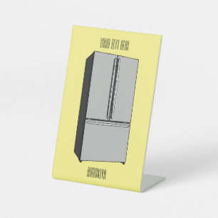 Cartoon-Abbildung des Kühlschranks Sockelschild