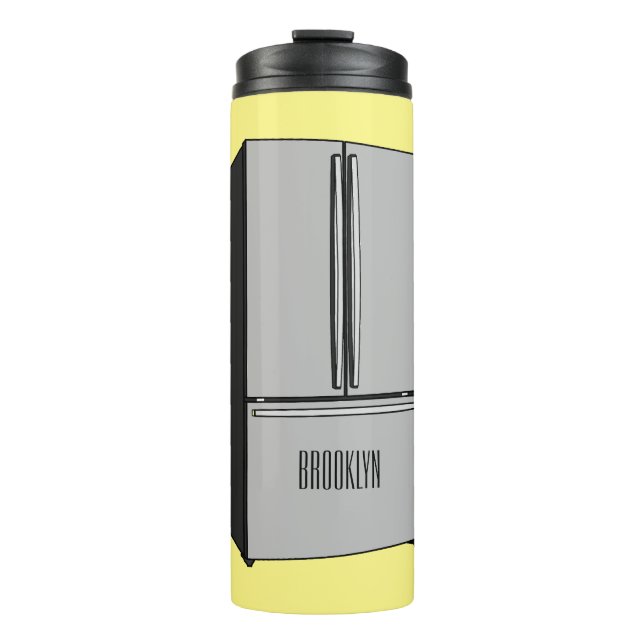 Cartoon-Abbildung des Kühlschranks Thermosbecher (Vorderseite)