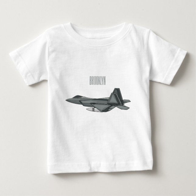 Cartoon-Abbildung für Kampfflugzeuge Baby T-shirt (Vorderseite)